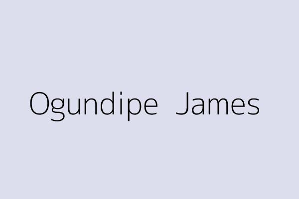 Ogundipe  James 